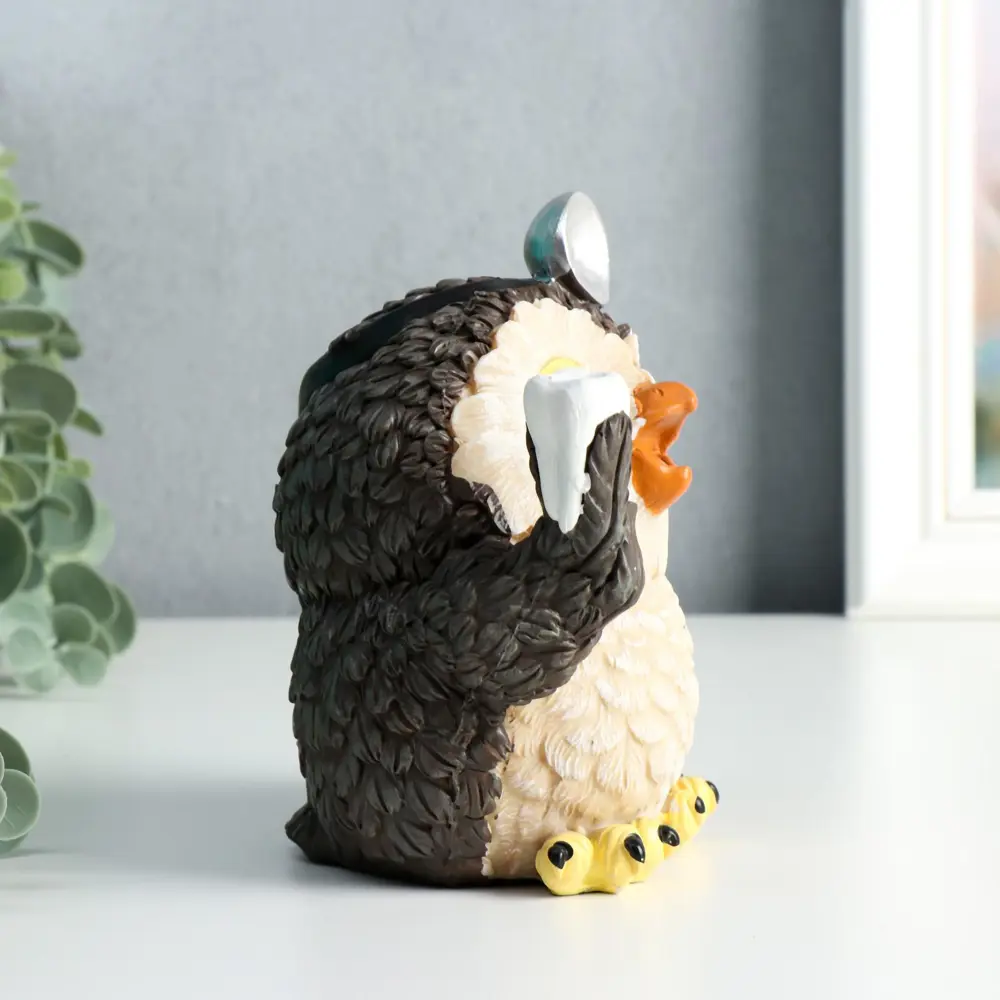 Фото 2 Копилка "Совёнок - стоматолог" 13x9x13.5 см