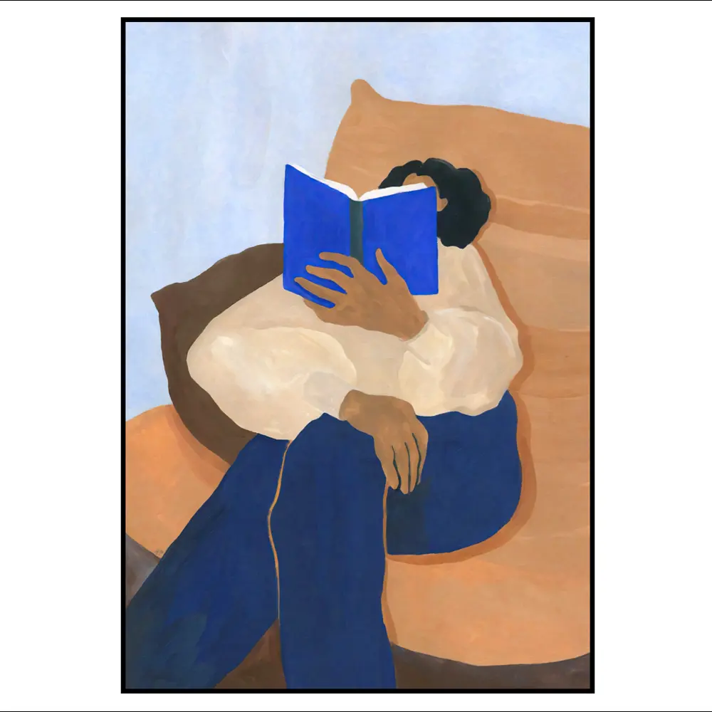 Фото 2 Постер 28 картин "Рисунок девушка с книгой" 50x40 см в белой раме Фото 2 Постер 28 картин "Рисунок девушка с книгой" 50x40 см в белой раме