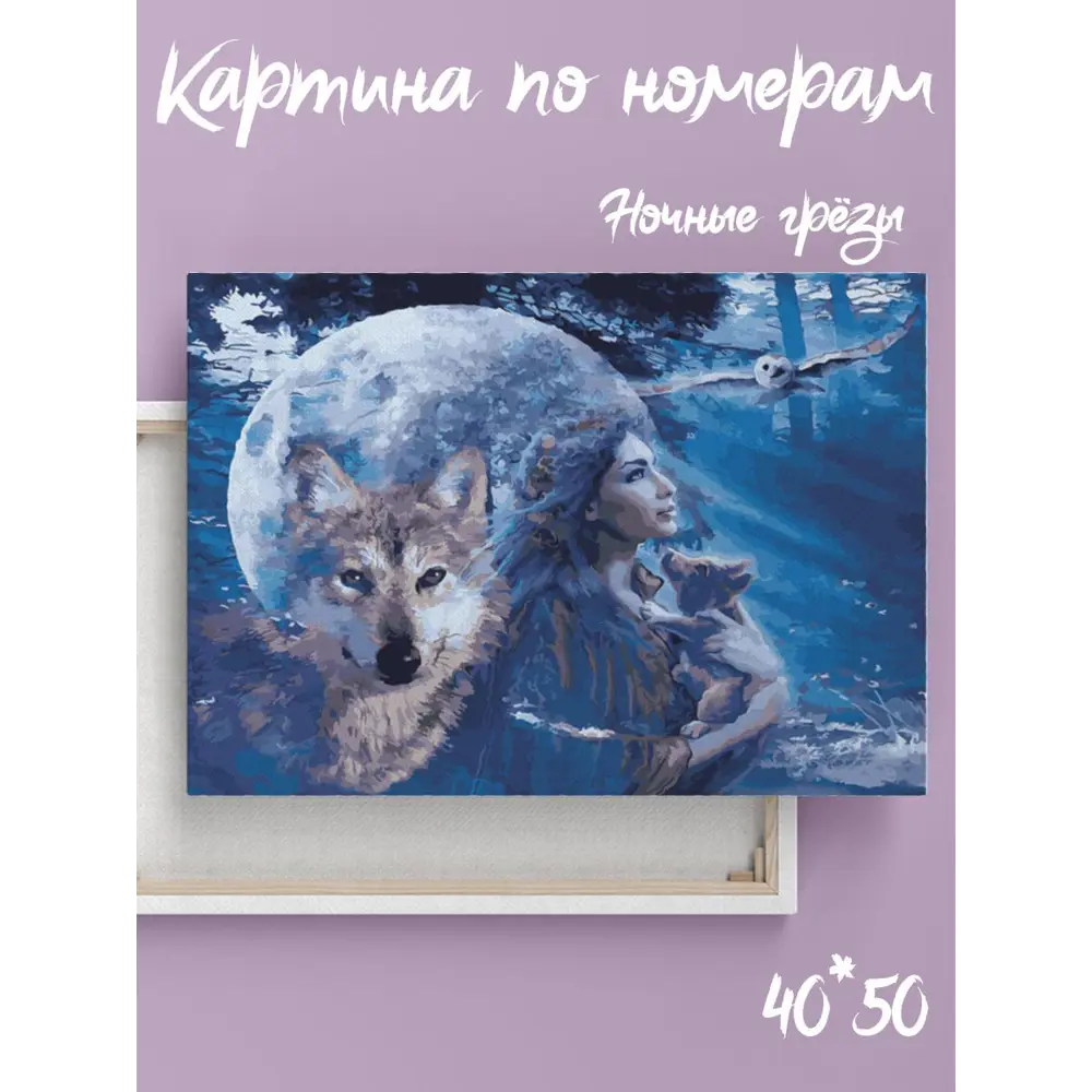 Фото Картина по номерам Paintboy на подрамнике Ночные грезы 40x50 Фото Картина по номерам Paintboy на подрамнике Ночные грезы 40x50