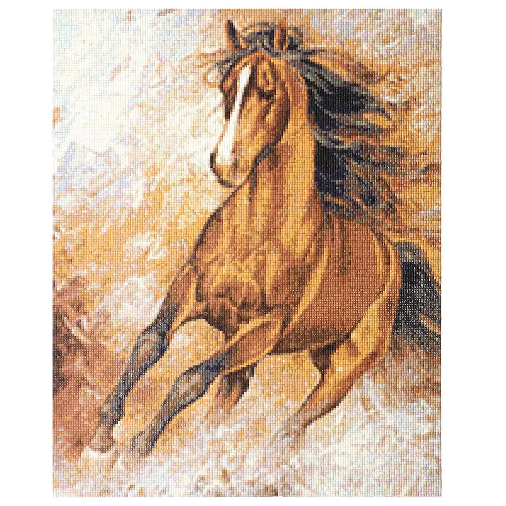 Фото Алмазная мозаика "Конь Вихрь" Cristyle Cr 450062, 40х50см Фото Алмазная мозаика "Конь Вихрь" Cristyle Cr 450062, 40х50см