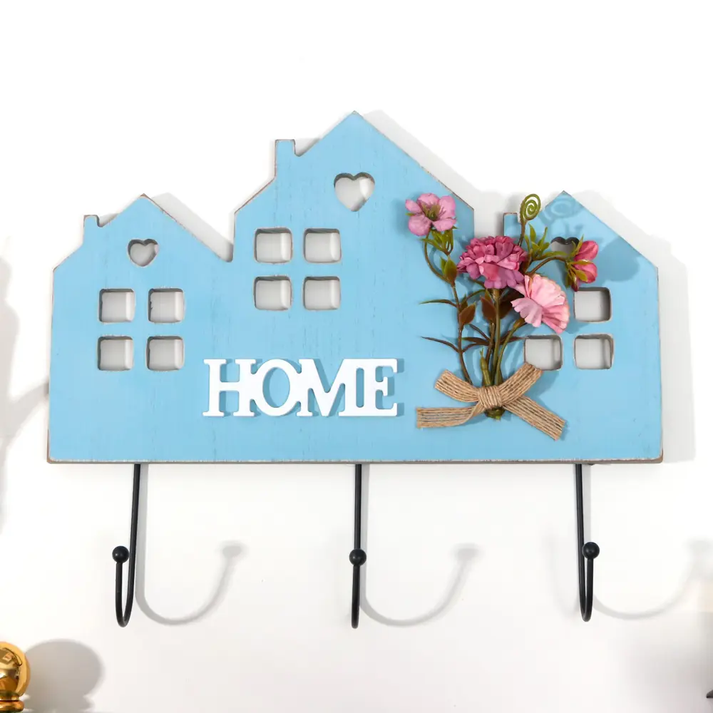 Фото Крючок Simaland 4.5x25x29.5 см 3 крючка цвет голубой