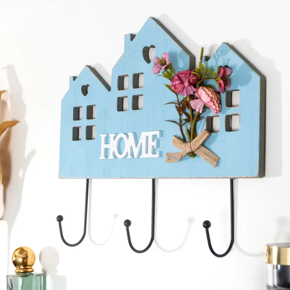 Фото 2 Крючок Simaland 4.5x25x29.5 см 3 крючка цвет голубой