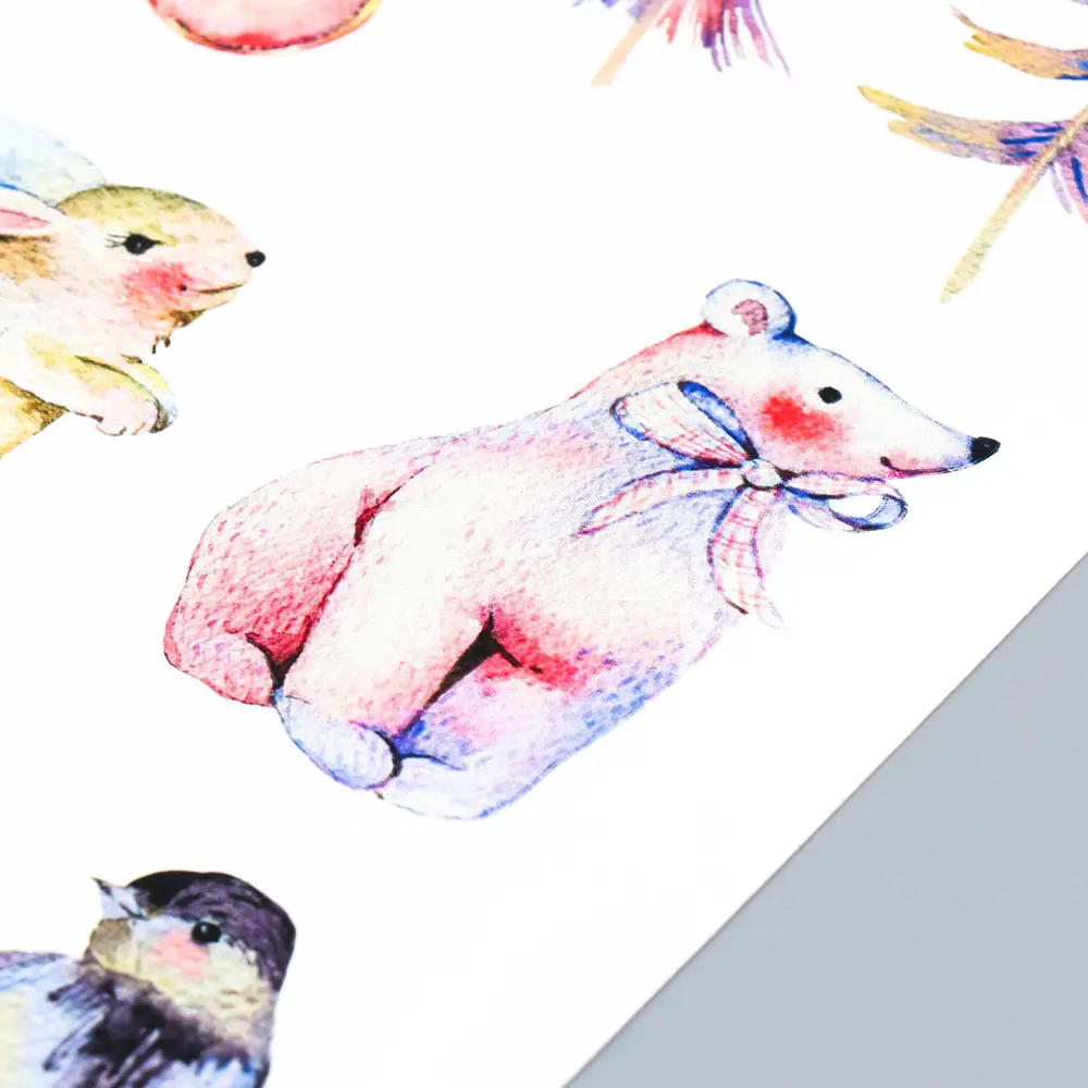 Фото 2 Декоративная наклейка Divino Sticky "Зима в лесу" белый фон 30x50 см