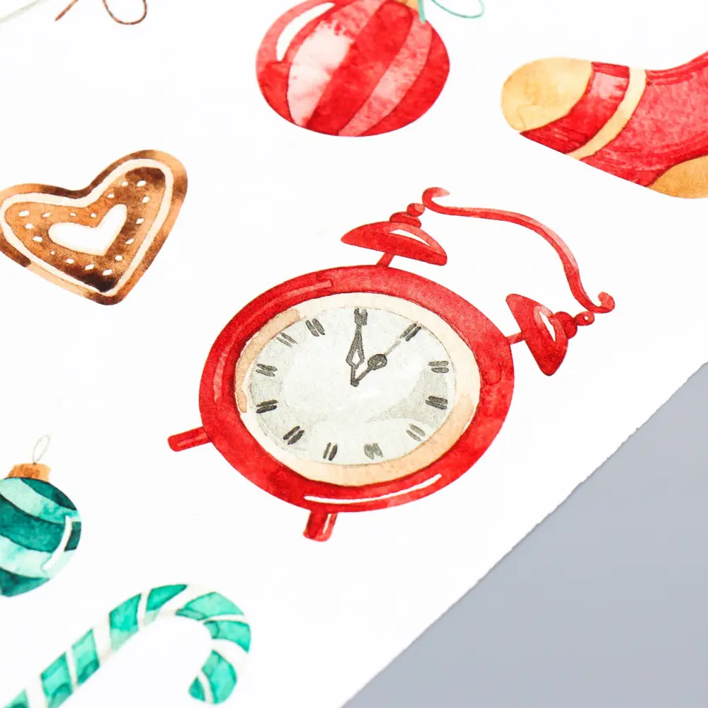 Фото 2 Декоративная наклейка Divino Sticky "Украшения 2" белый фон 30x50 см