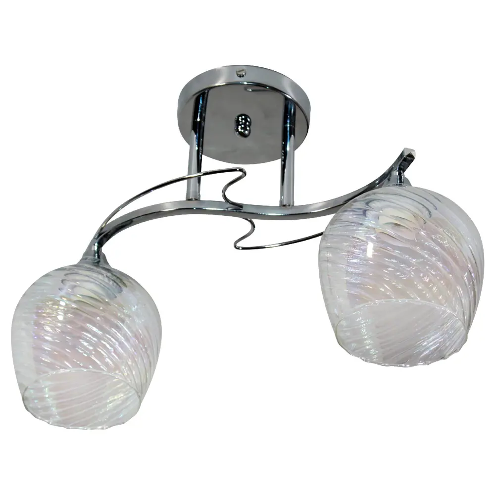 Фото 2 Люстра потолочная Завод Элетех 1005404935 2 лампы 10 м² цвет хром Фото 2 Люстра потолочная Завод Элетех 1005404935 2 лампы 10 м² цвет хром