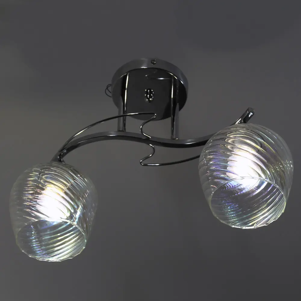 Фото 4 Люстра потолочная Завод Элетех 1005404935 2 лампы 10 м² цвет хром Фото 4 Люстра потолочная Завод Элетех 1005404935 2 лампы 10 м² цвет хром