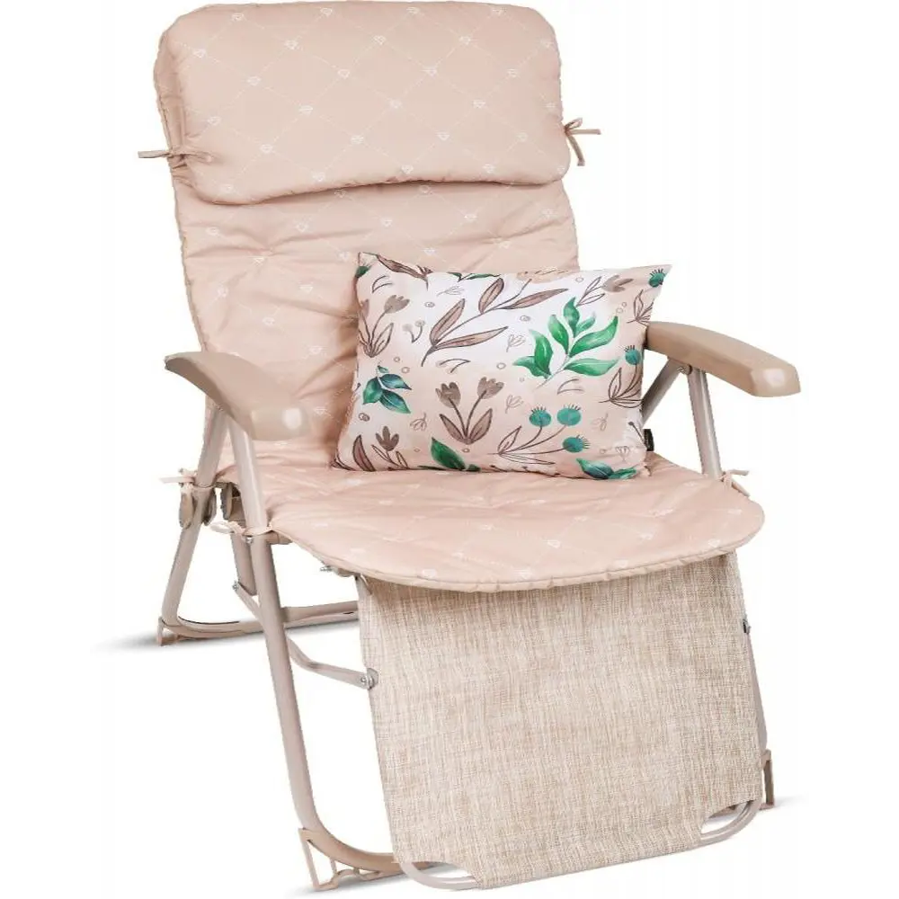 Фото Кресло садовое Ника Haushalt 82 см 59 см 116 см сталь/полиэстер бежевый