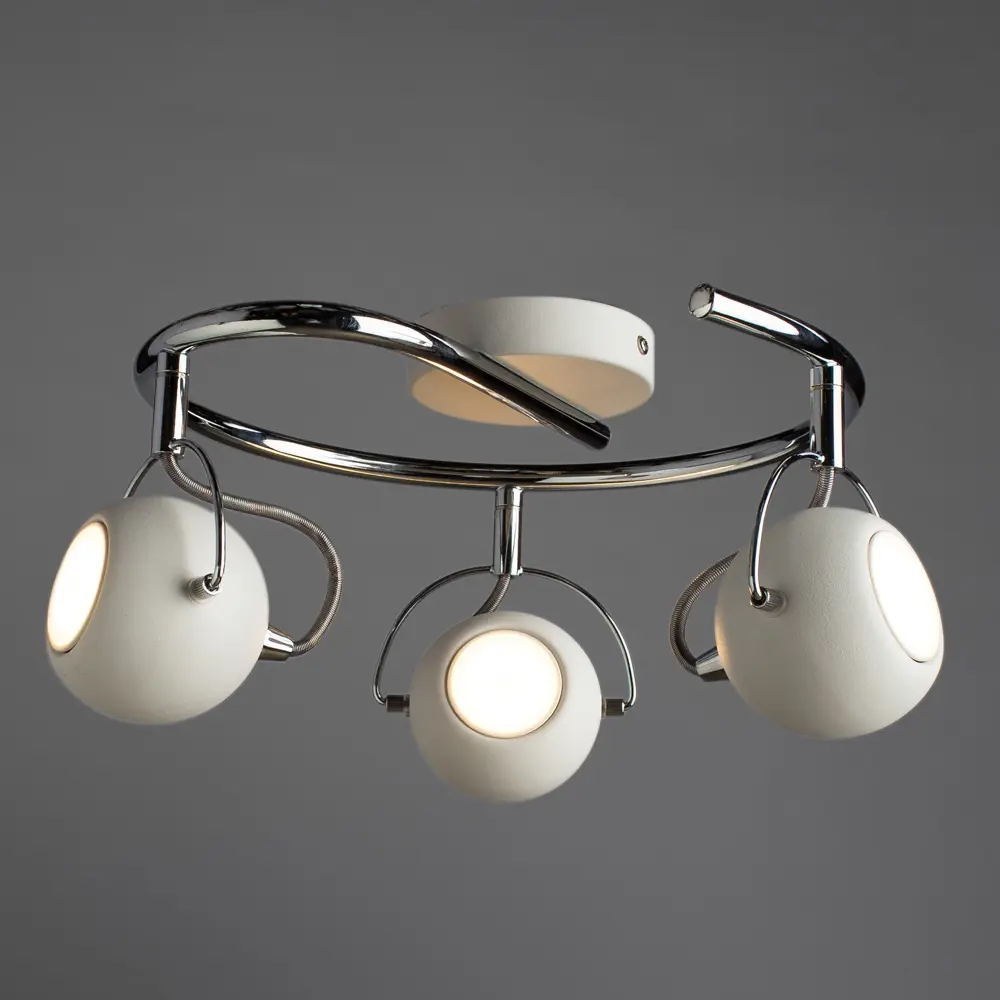 Фото 2 Спот поворотный ARTE LAMP A9128PL-3WH SPIA 3 лампы цвет белый Фото 2 Спот поворотный ARTE LAMP A9128PL-3WH SPIA 3 лампы цвет белый