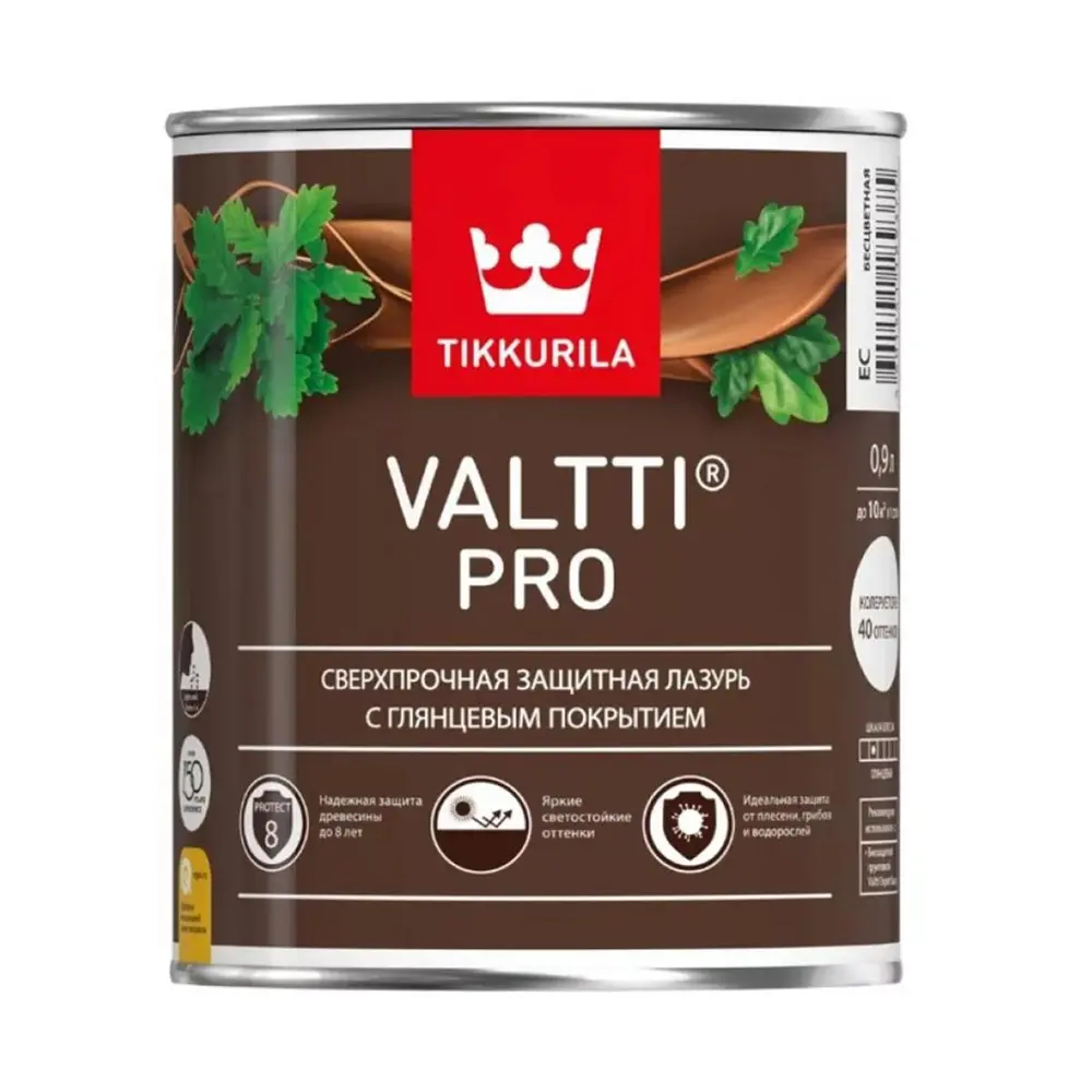 Фото Антисептик TIKKURILA 700010333 VALTTI глянцевый красное дерево 0.9 л Фото Антисептик TIKKURILA 700010333 VALTTI глянцевый красное дерево 0.9 л