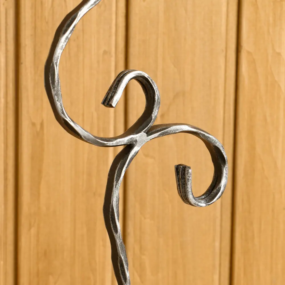 Фото 5 Каминный набор кованый с дровницей цвет серебро 3 предмета: кочерга совок метёлка