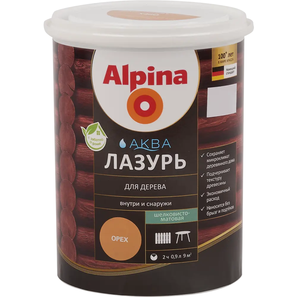 Фото Лазурь Alpina акриловая орех 0.9 л Фото Лазурь Alpina акриловая орех 0.9 л