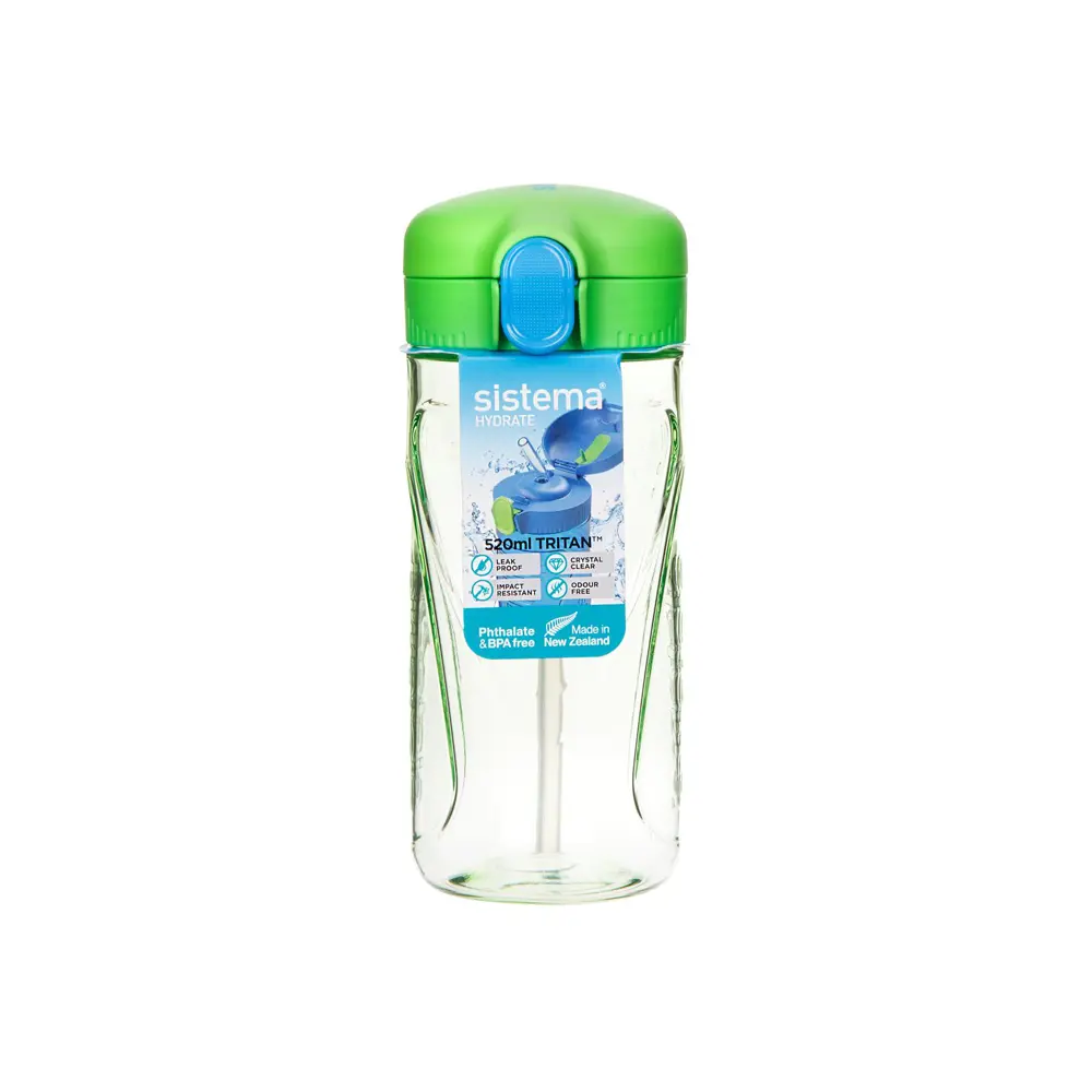 Фото Бутылка Sistema Hydrate 0.52 л пластик цвет зеленый Фото Бутылка Sistema Hydrate 0.52 л пластик цвет зеленый