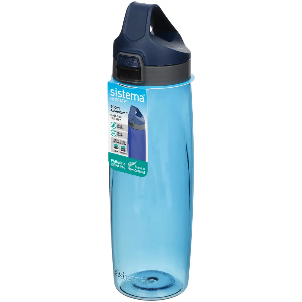 Фото 2 Бутылка Sistema Hydrate 0.90 л пластик цвет синий Фото 2 Бутылка Sistema Hydrate 0.90 л пластик цвет синий