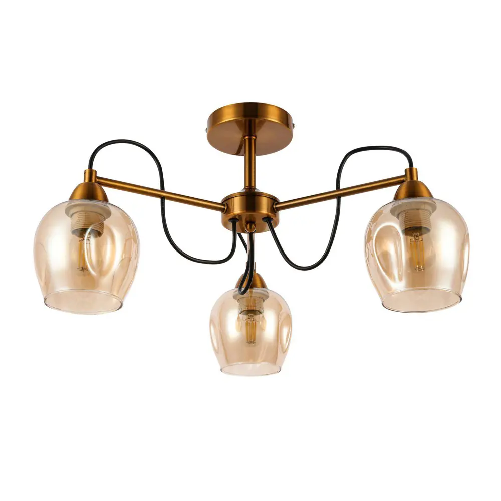 Фото 2 Люстра потолочная ALMA LIGHT ALC00001BZ-MK1-E27.3x60W 3 лампы 9 м² цвет бронза Фото 2 Люстра потолочная ALMA LIGHT ALC00001BZ-MK1-E27.3x60W 3 лампы 9 м² цвет бронза