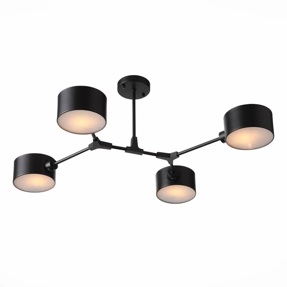 Фото Люстра потолочная ALMA LIGHT ALC00177BK-MK1-E14.4x60W 4 лампы 12 м² цвет черный Фото Люстра потолочная ALMA LIGHT ALC00177BK-MK1-E14.4x60W 4 лампы 12 м² цвет черный