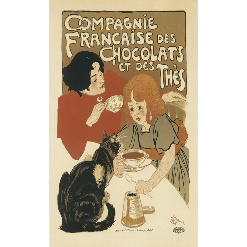 Фото Постер Простопостер "Рекламный плакат - чай и шоколад champagnie francaise" 50x40 см в раме маленький Фото Постер Простопостер "Рекламный плакат - чай и шоколад champagnie francaise" 50x40 см в раме маленький