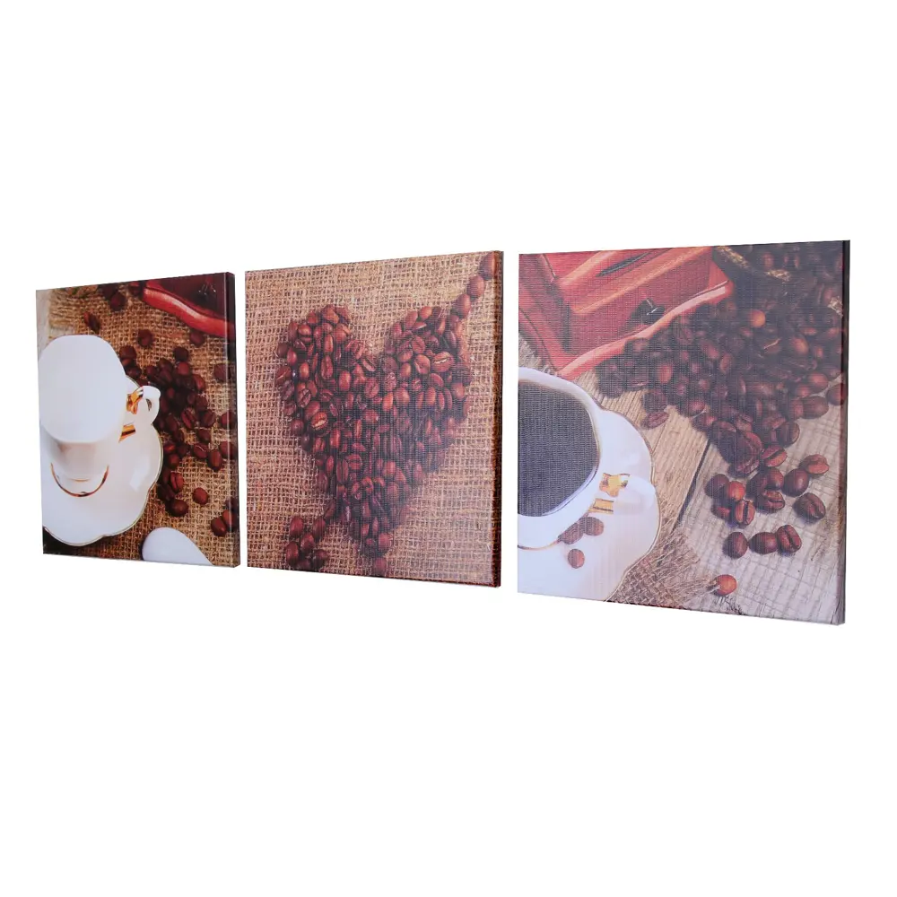 Фото 2 Картина модульная на подрамнике "Любимый напиток" 3шт.-28x28см; 28x84см