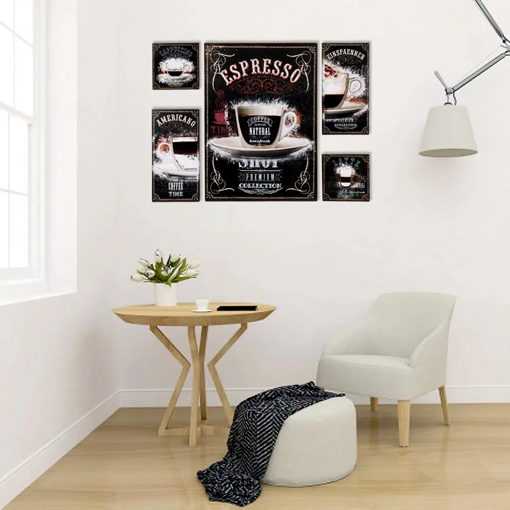 Фото 4 Модульная картина "Эспрессо" 92х67 см (2-20х20; 2-39х20; 48х67)