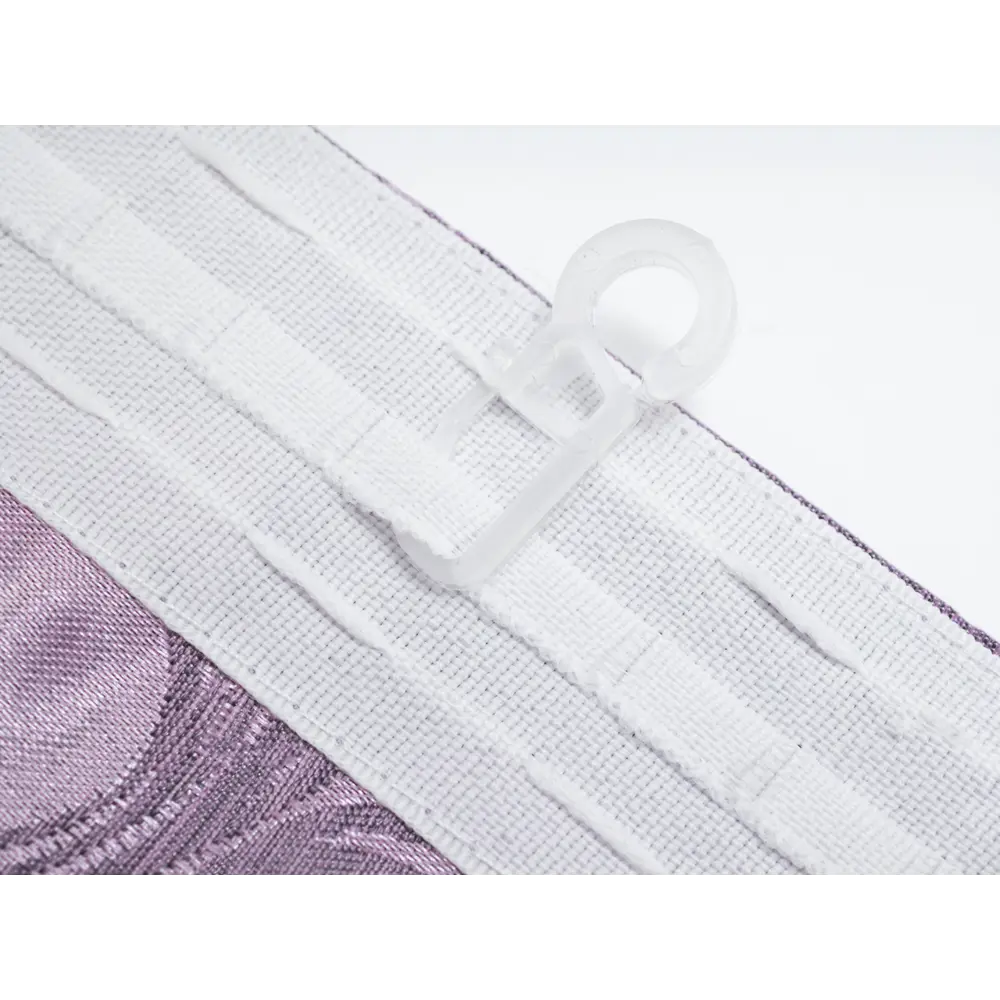 Фото 6 Штора на шторной ленте Пион 170x250 см рисунок растительный цвет лиловый