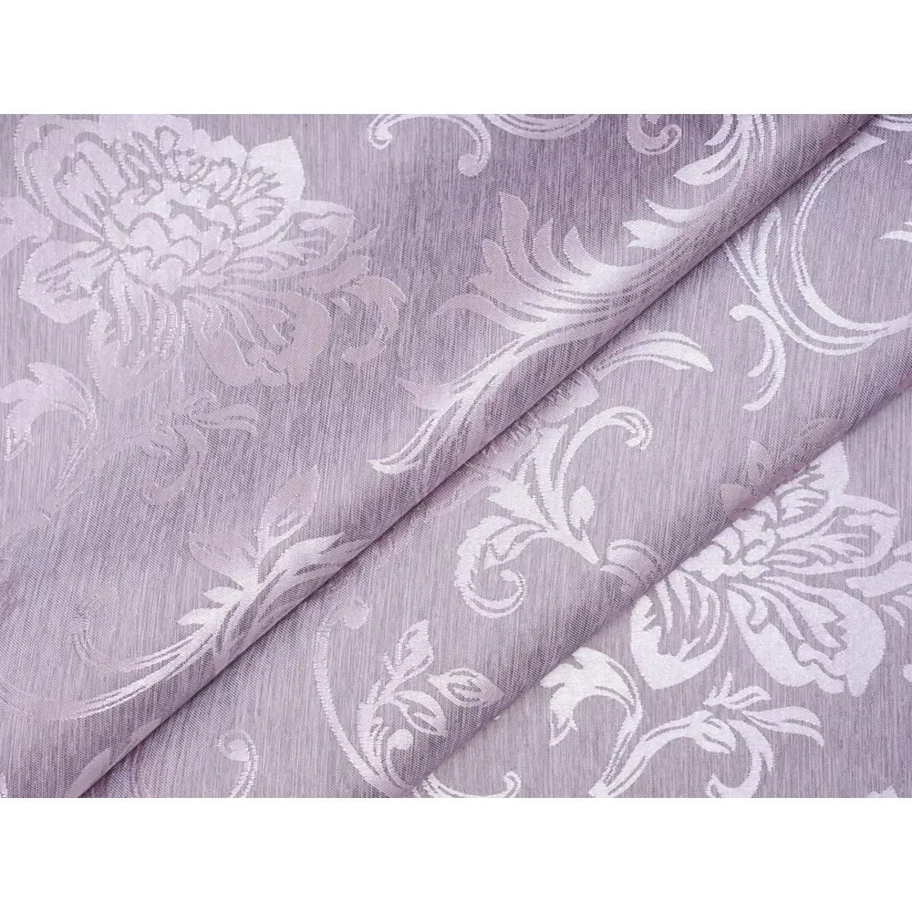 Фото 10 Штора на шторной ленте Пион 170x250 см рисунок растительный цвет лиловый