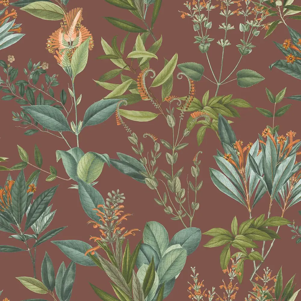 Фото Обои флизелиновые Decoprint Blooming 0.53 м цвет кирпично-красный BL22743 Фото Обои флизелиновые Decoprint Blooming 0.53 м цвет кирпично-красный BL22743