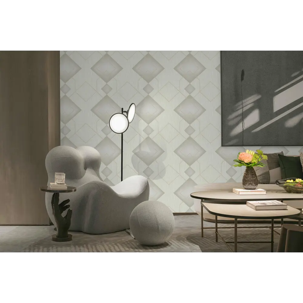 Фото 3 Обои флизелиновые Aurora decor Modena 1.06x10.05 м цвет серо-салатовый 112045 Фото 3 Обои флизелиновые Aurora decor Modena 1.06x10.05 м цвет серо-салатовый 112045