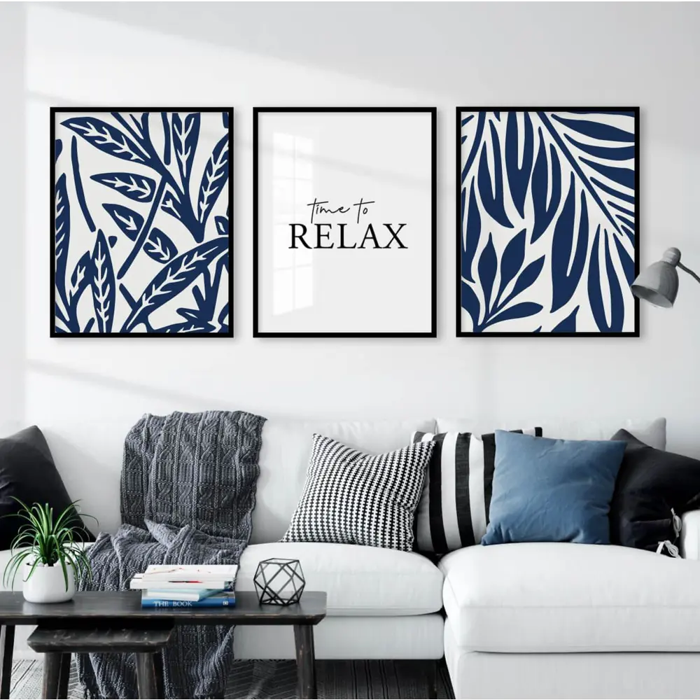 Фото Постер 28 картин "Абстракция синие листья" 70x50 см Фото Постер 28 картин "Абстракция синие листья" 70x50 см