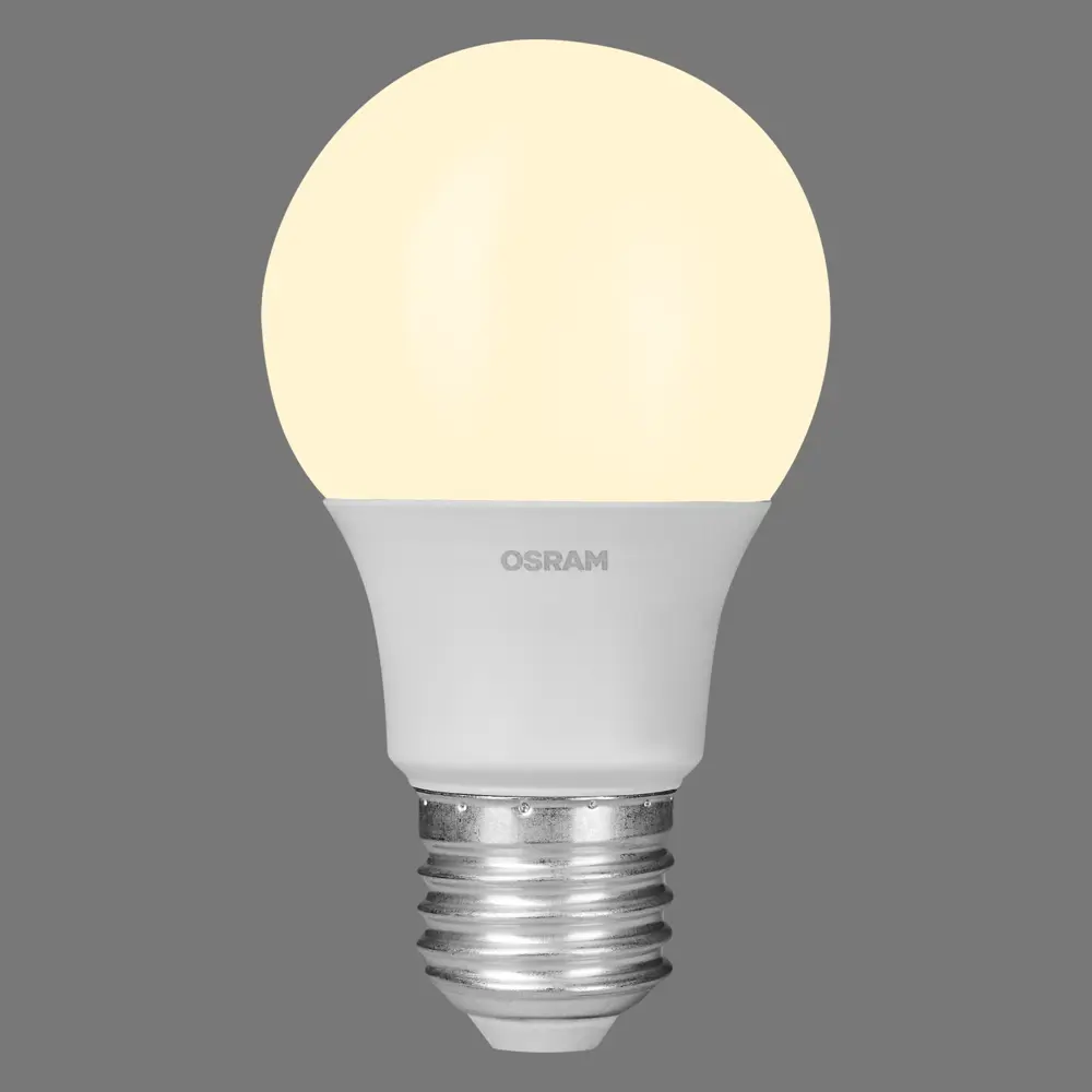 Фото 3 Лампа светодиодная Osram E27 220-240 В 7 Вт груша матовая 500 лм, тёплый белый свет Фото 3 Лампа светодиодная Osram E27 220-240 В 7 Вт груша матовая 500 лм, тёплый белый свет