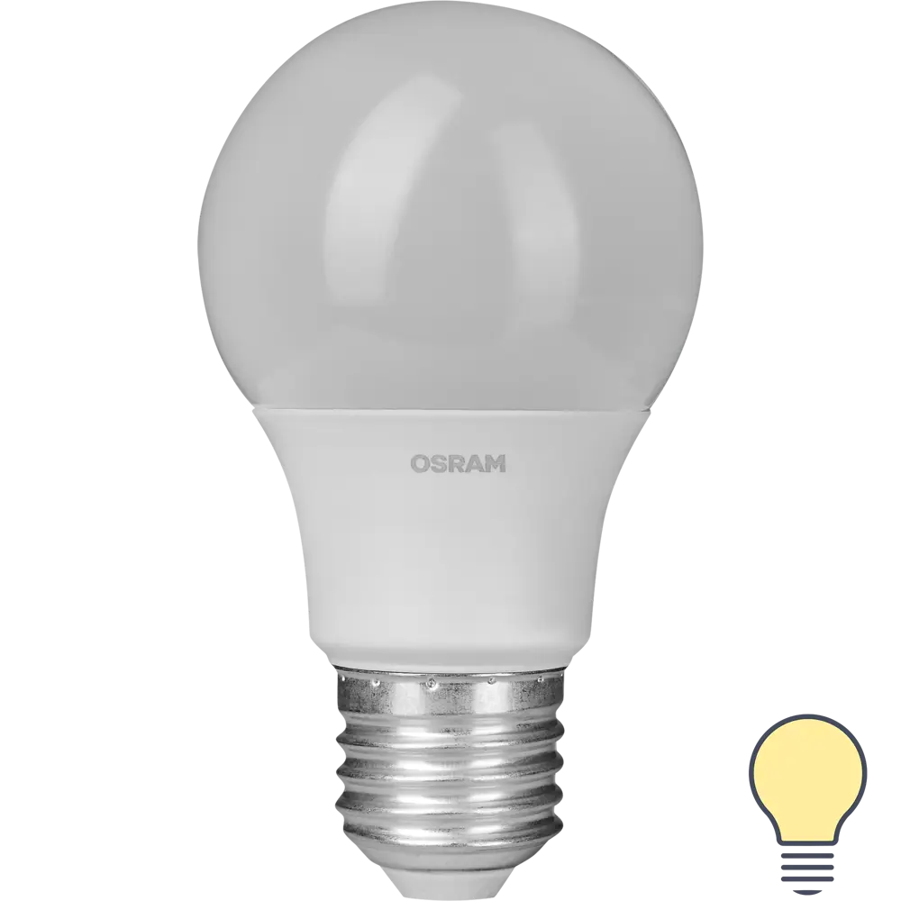 Фото Лампа светодиодная Osram E27 220-240 В 7 Вт груша матовая 500 лм, тёплый белый свет Фото Лампа светодиодная Osram E27 220-240 В 7 Вт груша матовая 500 лм, тёплый белый свет