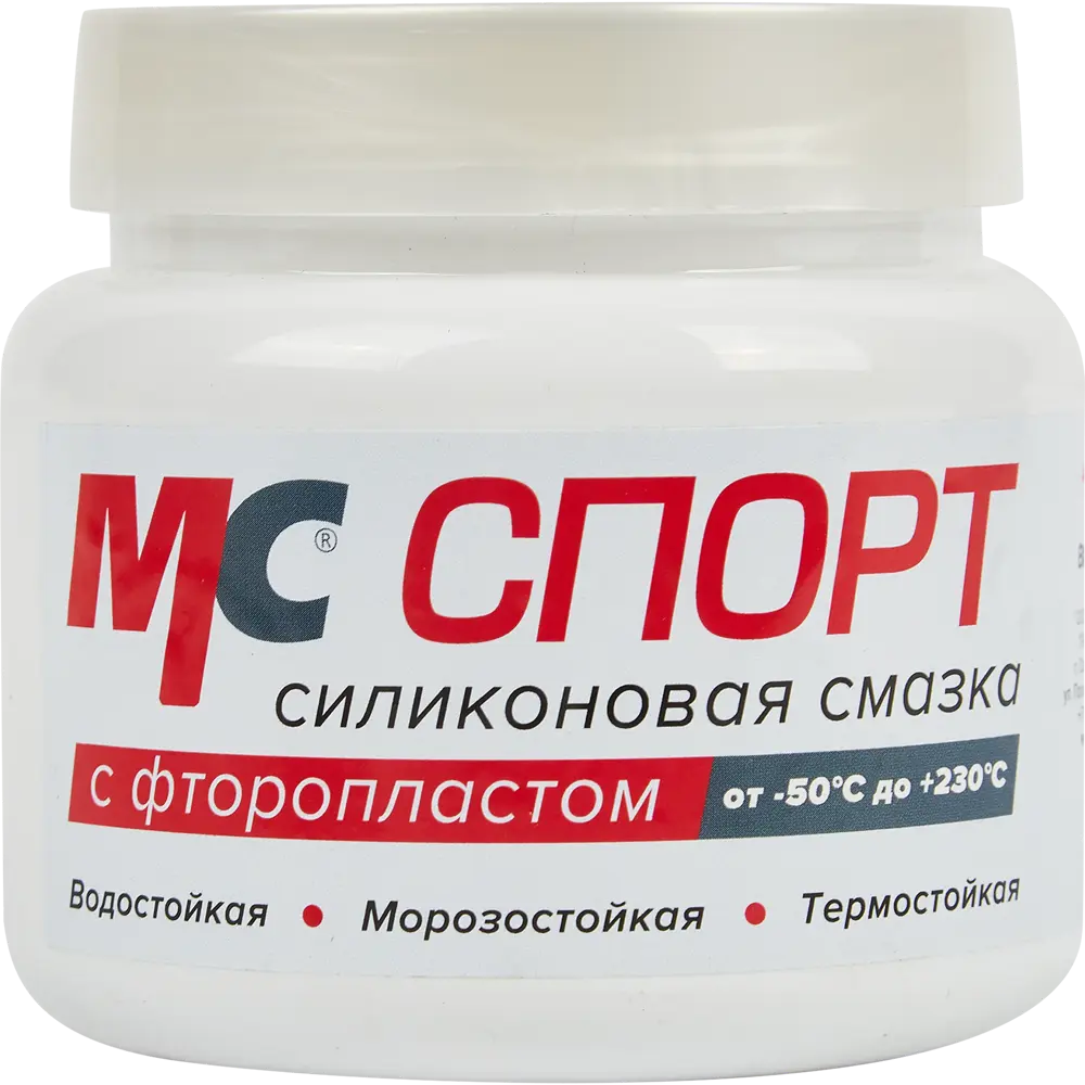 Фото Силиконовая смазка с фторопластом МС СПОРТ 400 г банка Фото Силиконовая смазка с фторопластом МС СПОРТ 400 г банка