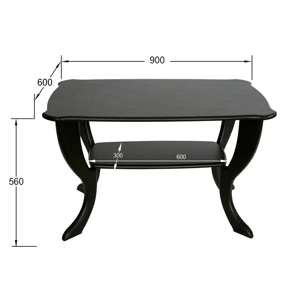 Фото 4 Журнальный столик Ifers Маэстро СЖ-01 прямоугольный 90x60 см цвет венге