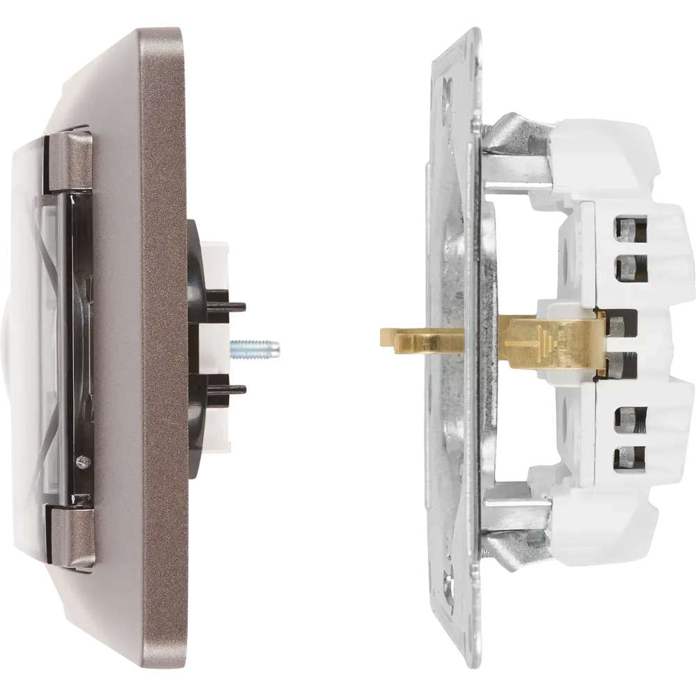 Фото 6 Розетка встраиваемая Systeme Electric Glossa с заземлением со шторками IP44 цвет графитовый Фото 6 Розетка встраиваемая Systeme Electric Glossa с заземлением со шторками IP44 цвет графитовый