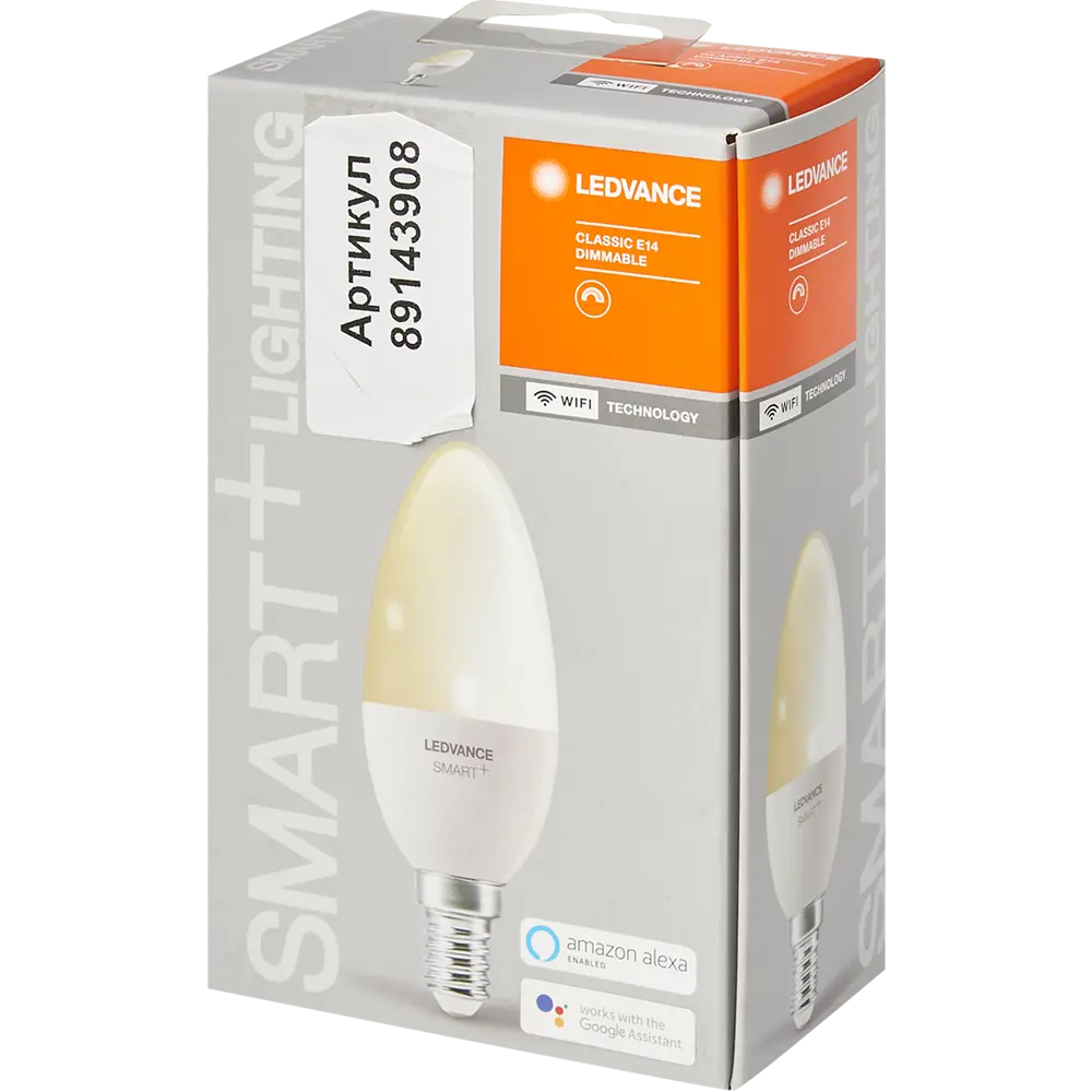 Фото 4 Лампа умная светодиодная Wi-Fi Osram Smart Plus E14 220-240 В 5 Вт свеча матовая 470 лм теплый белый свет Фото 4 Лампа умная светодиодная Wi-Fi Osram Smart Plus E14 220-240 В 5 Вт свеча матовая 470 лм теплый белый свет