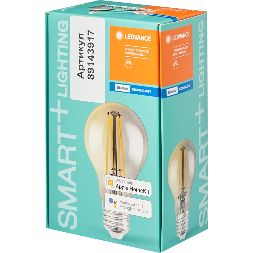 Фото 4 Лампа умная светодиодная Osram Smart Plus E27 220-240 В 6 Вт груша тонированная 540 лм, теплый белый свет Фото 4 Лампа умная светодиодная Osram Smart Plus E27 220-240 В 6 Вт груша тонированная 540 лм, теплый белый свет