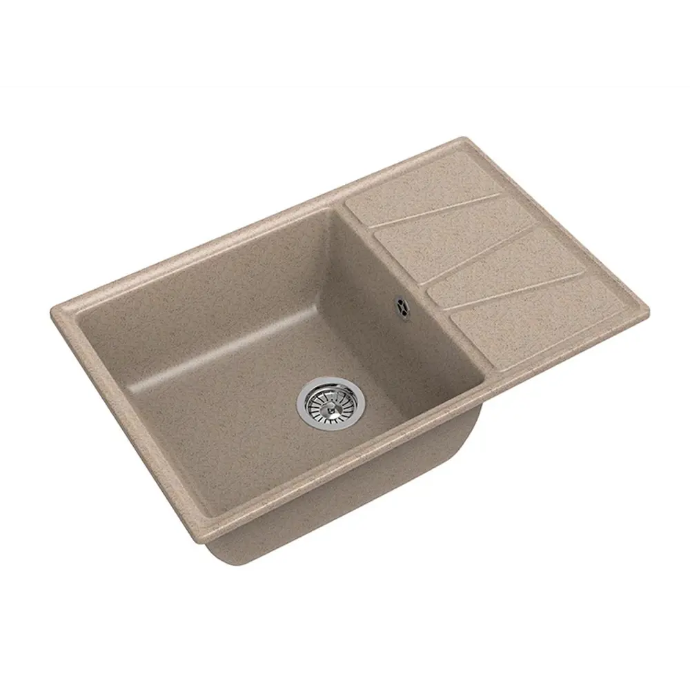 Фото Мойка под столешницу Эко-м М-780 Эком 50x78x20 см искусственный камень цвет песочный