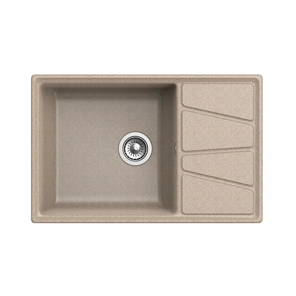 Фото 3 Мойка под столешницу Эко-м М-780 Эком 50x78x20 см искусственный камень цвет песочный