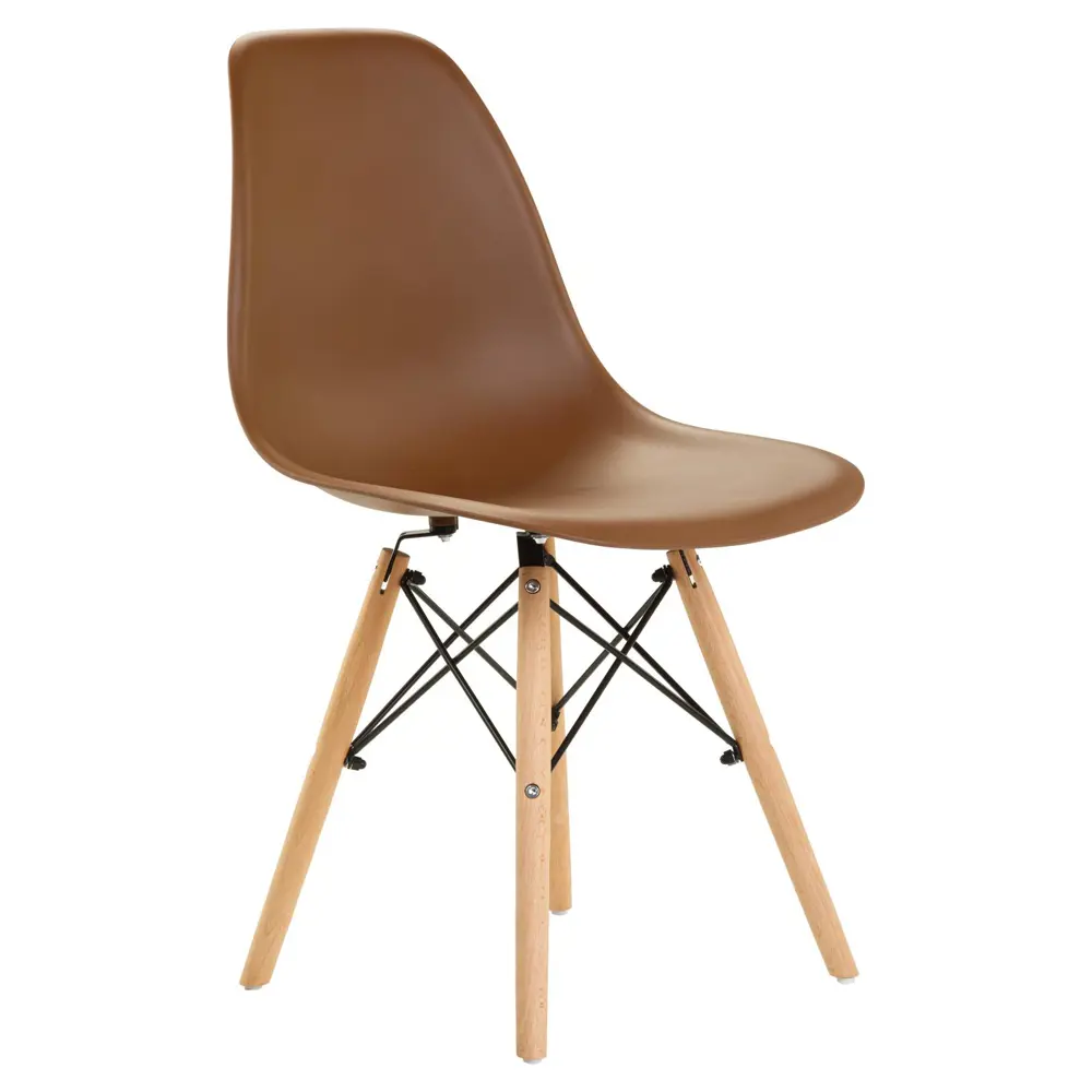 Фото 6 Стул Leon group eames dsw 83x41x46 см полипропилен цвет коричневый Фото 6 Стул Leon group eames dsw 83x41x46 см полипропилен цвет коричневый