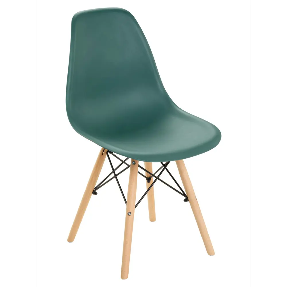Фото 6 Стул Leon group eames dsw 83x41x46 см полипропилен цвет темно-зеленый
