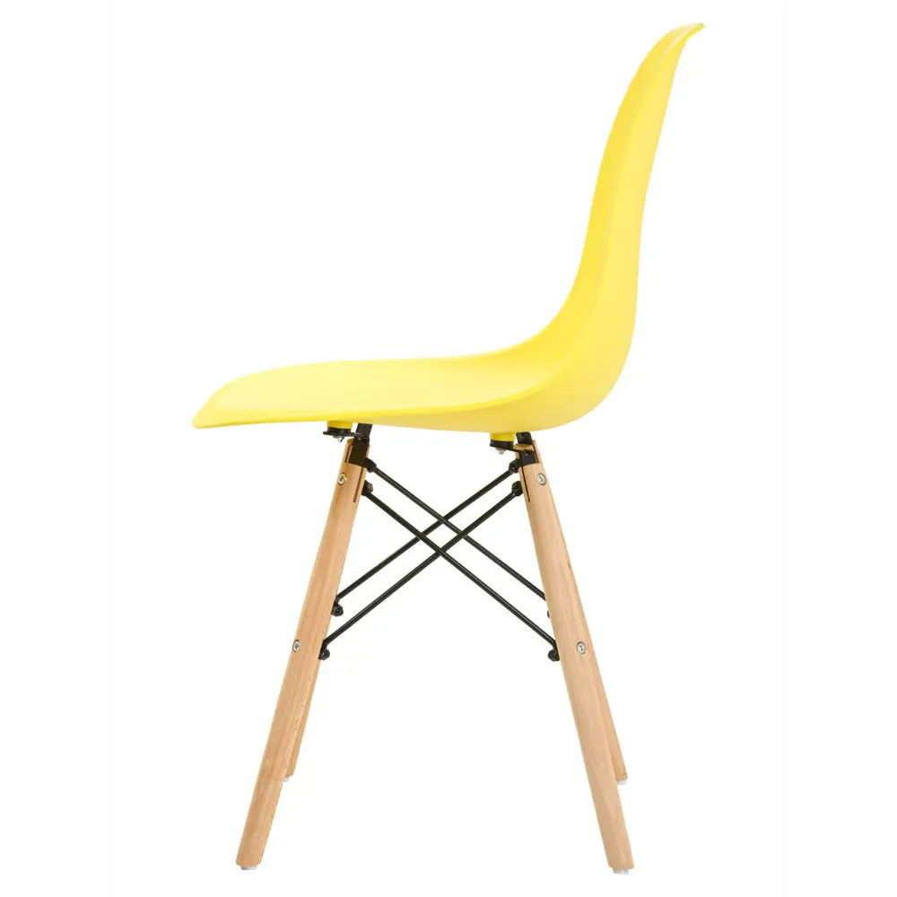 Фото 2 Стул Leon group eames dsw 83x41x46 см полипропилен цвет желтый Фото 2 Стул Leon group eames dsw 83x41x46 см полипропилен цвет желтый