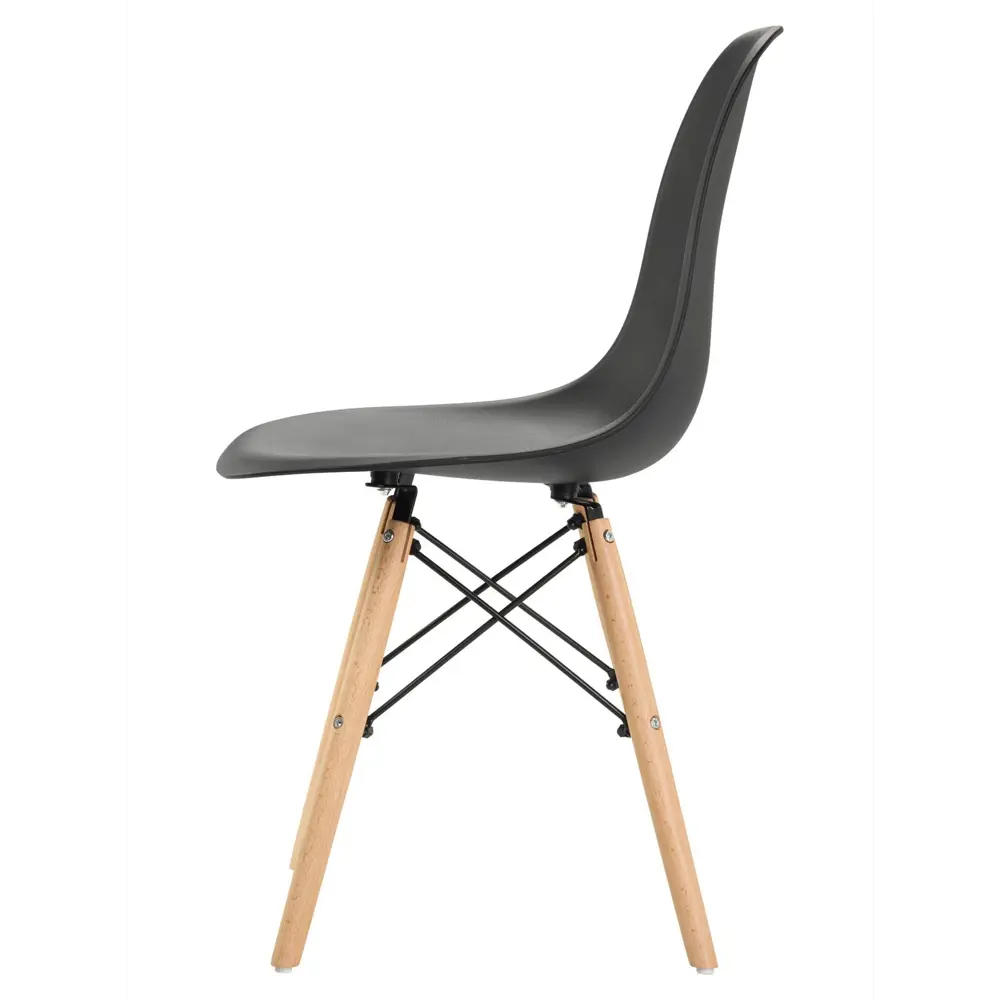 Фото 3 Стул Leon group eames dsw 83x41x46 см полипропилен цвет черный 4 шт Фото 3 Стул Leon group eames dsw 83x41x46 см полипропилен цвет черный 4 шт