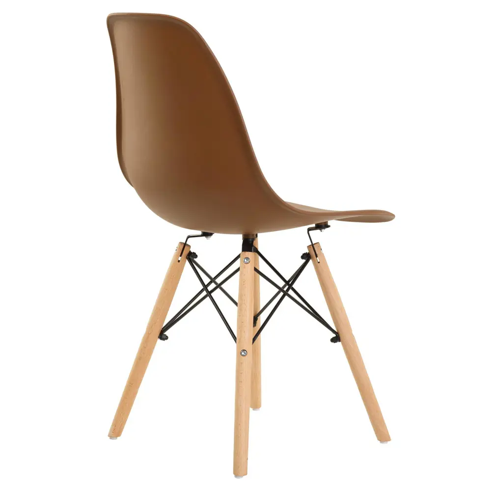 Фото 5 Стул Leon group eames dsw 83x41x46 см полипропилен цвет коричневый 4 шт Фото 5 Стул Leon group eames dsw 83x41x46 см полипропилен цвет коричневый 4 шт