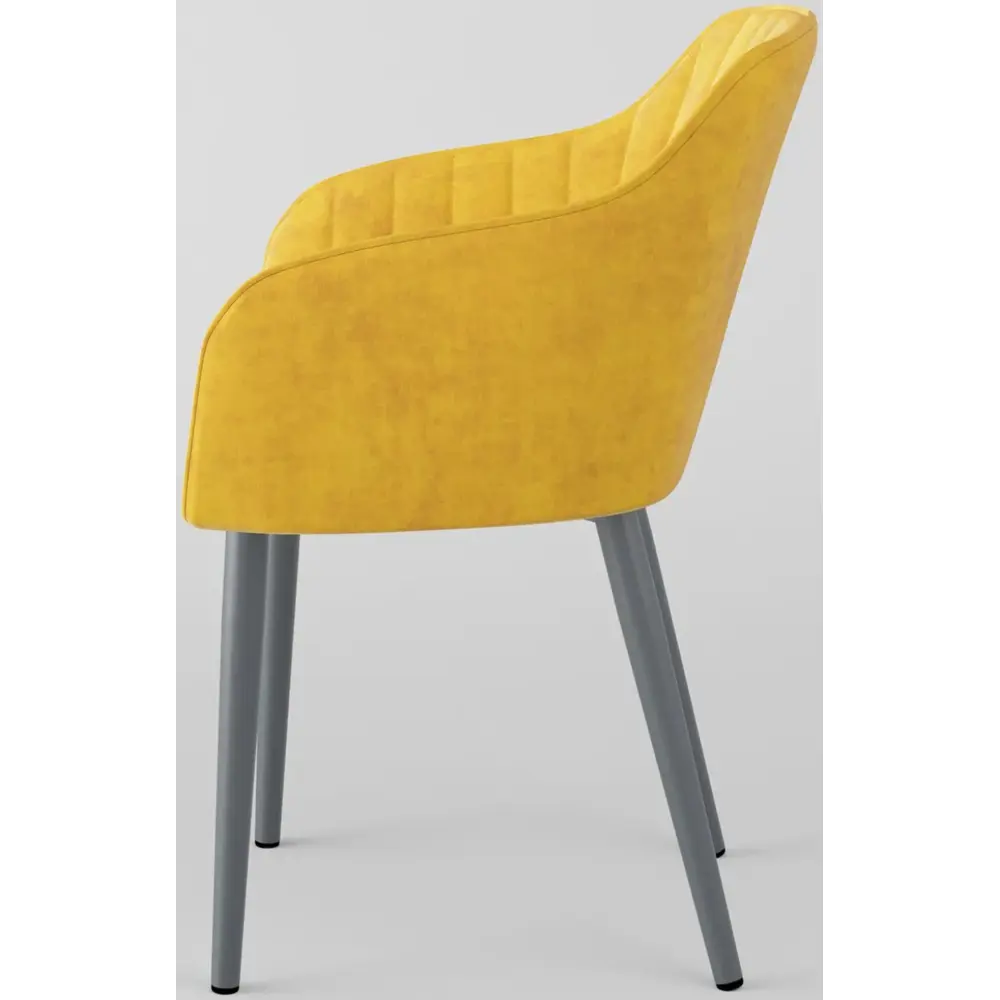 Фото 3 Стул Дебют мебель Шандон lux-83 82x60x45 см велюр цвет желтый