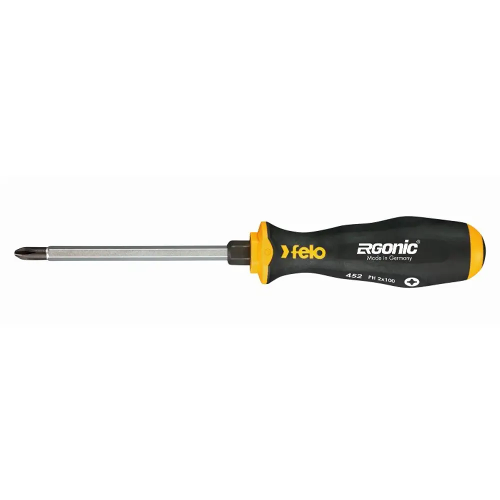 Фото Отвертка крестовая ударная Felo Ergonic 45120340, PZ2х100 мм