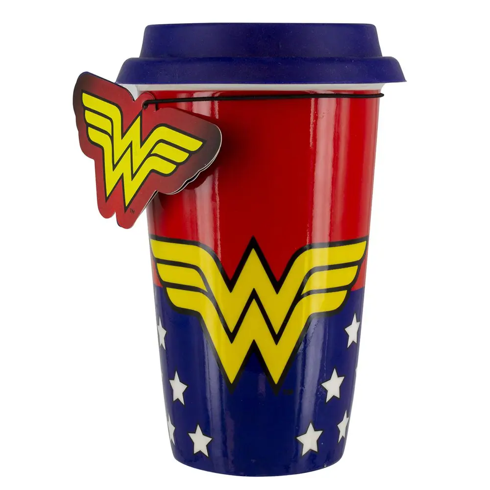 Фото Кружка 350 мл Paladone Wonder Woman Travel Mug керамика