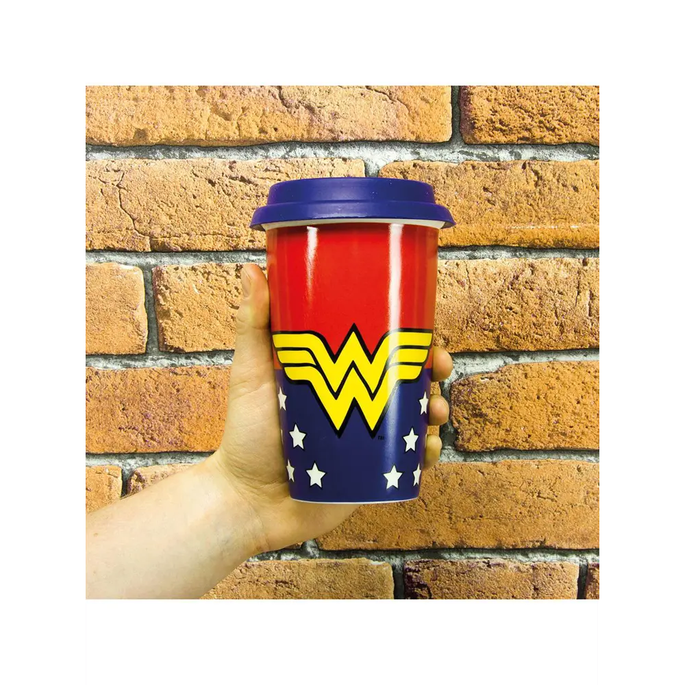 Фото 2 Кружка 350 мл Paladone Wonder Woman Travel Mug керамика