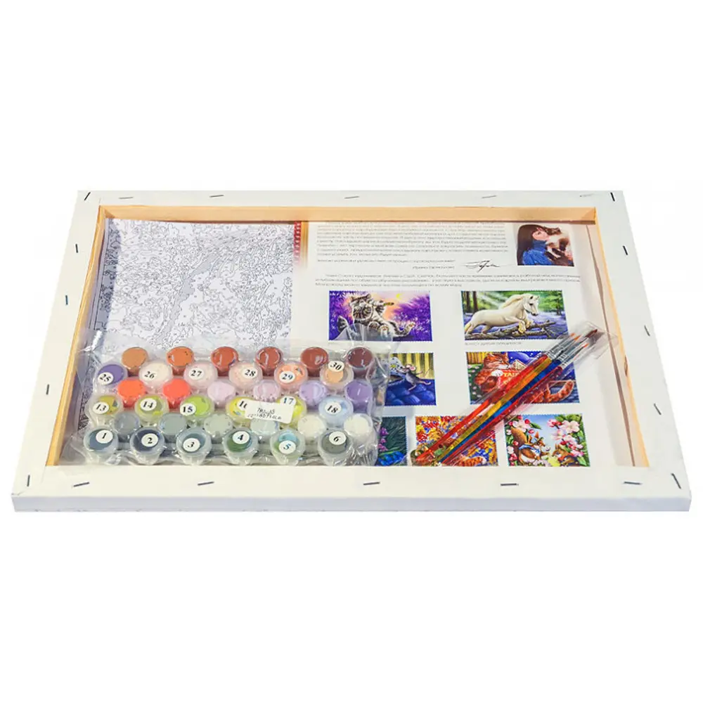 Фото 3 Картина по номерам Белоснежка холст 30x40 см Ожидание письма