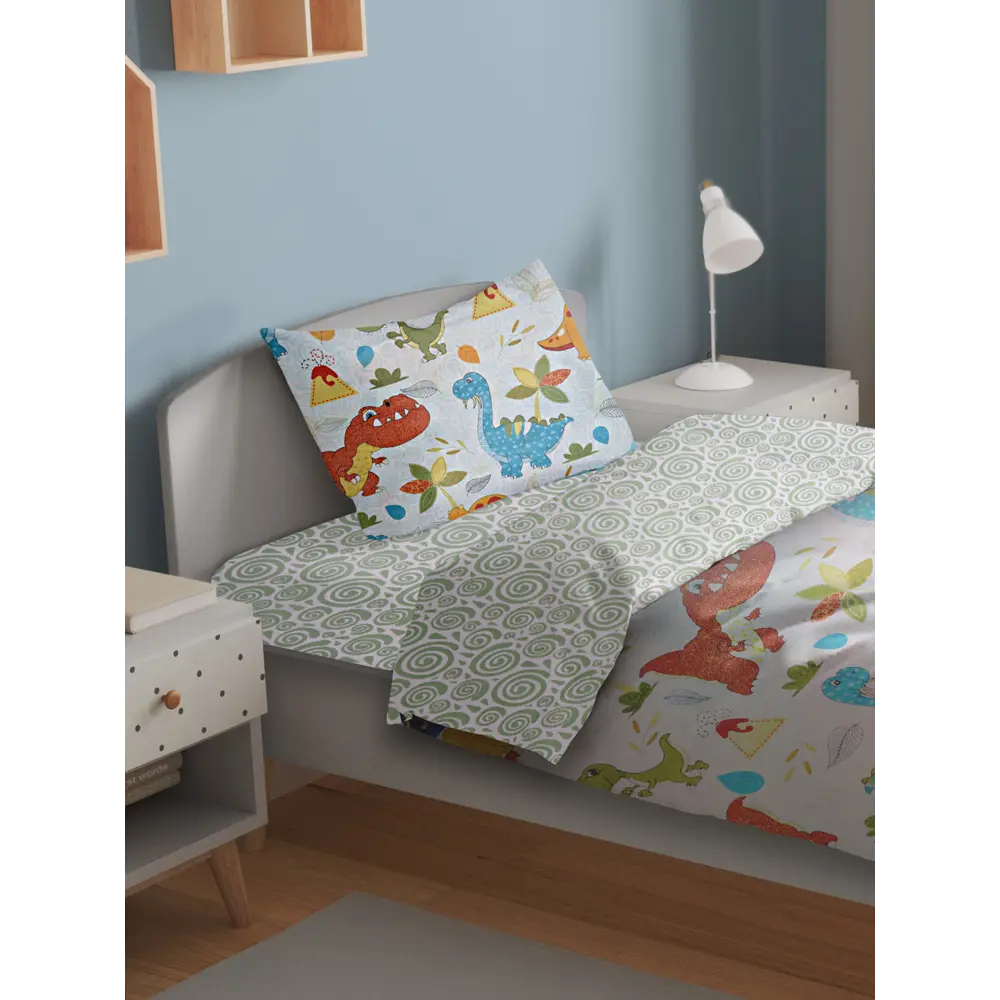 Фото 4 Комплект постельного белья Runamtex Динозаврики Love&Live полутораспальный поплин разноцветный Фото 4 Комплект постельного белья Runamtex Динозаврики Love&Live полутораспальный поплин разноцветный