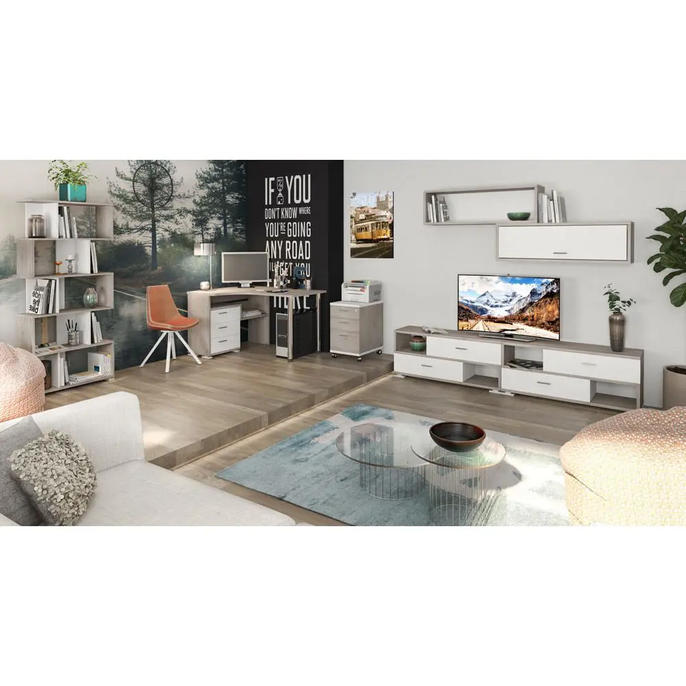 Фото 5 Компьютерный стол Мэрдэс Ср-132с-130 н-прав 101x130x75 см ЛДСП цвет серый дуб Фото 5 Компьютерный стол Мэрдэс Ср-132с-130 н-прав 101x130x75 см ЛДСП цвет серый дуб