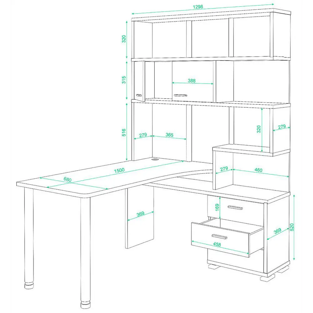 Фото 2 Компьютерный стол Мэрдэс ср-420/150 кбек-лев 130x150x199 см ЛДСП цвет белый жемчуг,бежево-белый Фото 2 Компьютерный стол Мэрдэс ср-420/150 кбек-лев 130x150x199 см ЛДСП цвет белый жемчуг,бежево-белый