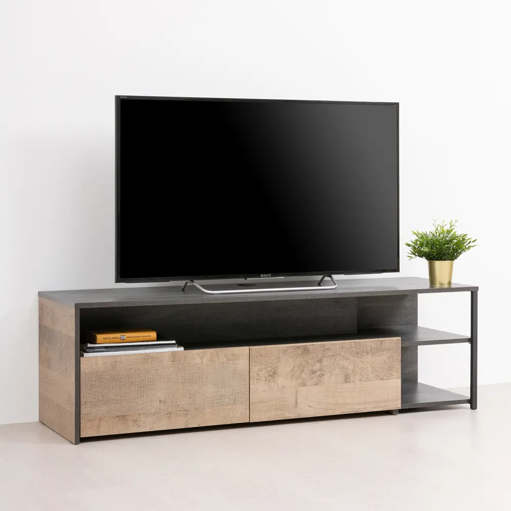 Фото Тумба под телевизор Моби 13.70 150x45x45 см ЛДСП цвет темно-бежевый Фото Тумба под телевизор Моби 13.70 150x45x45 см ЛДСП цвет темно-бежевый